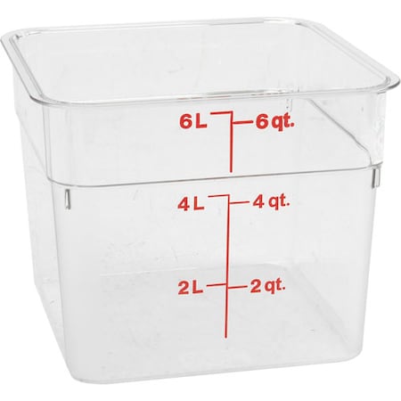 Cambro Container Clear 6Qt For - Part No 6Sfscw135 6SFSCW135